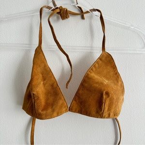 Suede Bikini Top